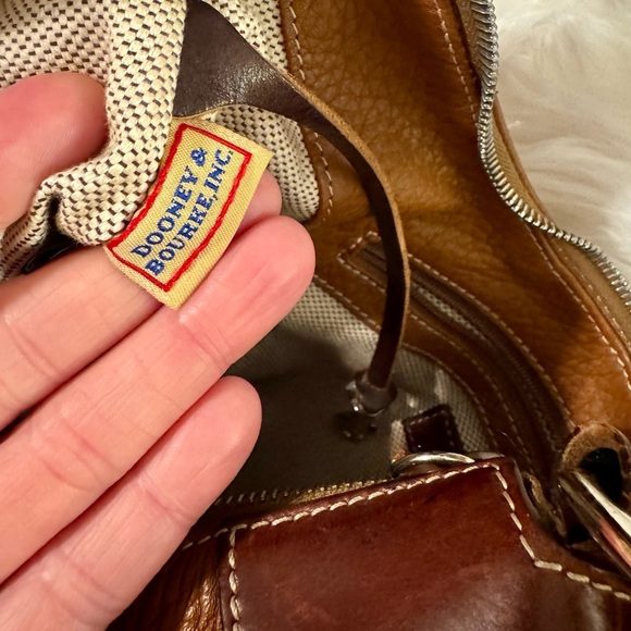 Dooney & Bourke Brown Leather Hobo Bag - Picture 8 of 8